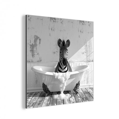 aluminium wit - Zebra - Wilde dieren - Vintage - Zwart - Wit
