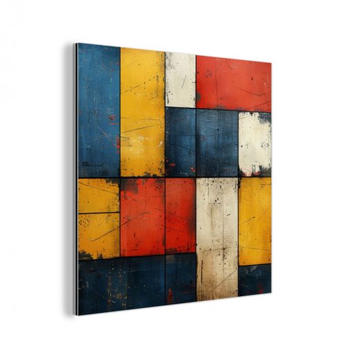aluminium wit - Mondriaan stijl - Kunst - Kleurrijk - Modern