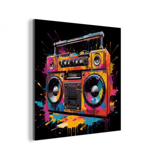 aluminium wit - Radio - Graffiti - Box - Kleuren - Zwart