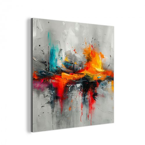 aluminium wit - Modern - Oranje - Grijs - Kunst
