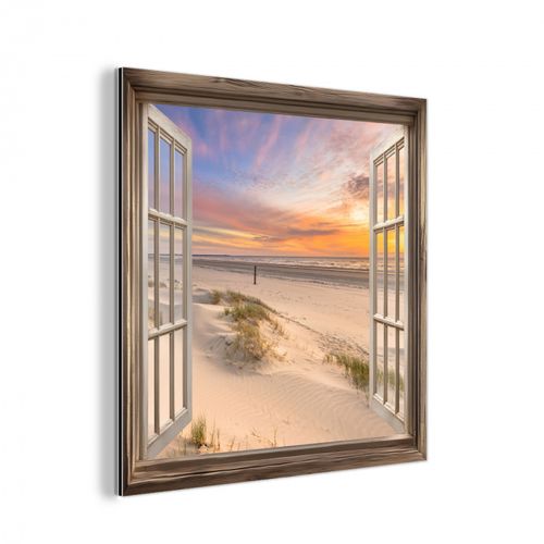 Aluminium - Doorkijk - Strand - Duinen - Natuur - Landschap