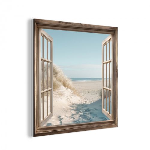 Aluminium - Doorkijk - Helmgras - Duinen - Zee - Landschap
