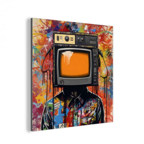 aluminium wit - Televisie - Graffiti - Mens - Kleuren