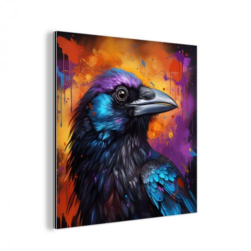 aluminium wit - Vogel - Kraai - Graffiti - Zwart - Dieren