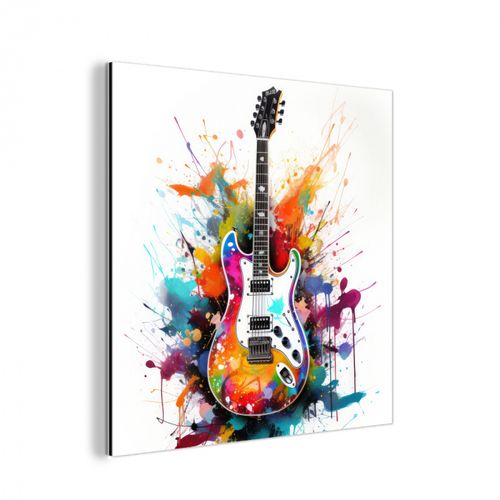 aluminium wit - Gitaar - Graffiti - Muziek - Wit