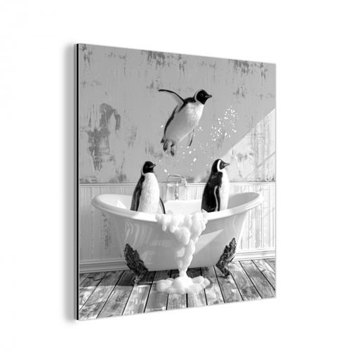 aluminium wit - Pinguïns - Vintage - Dieren - Zwart - Wit