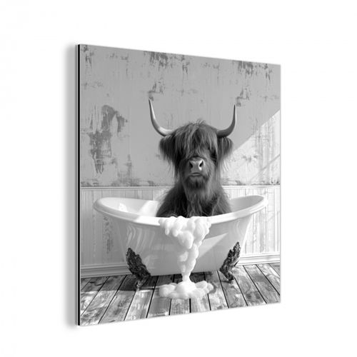aluminium wit - Schotse Hooglander - Dier - Badkuip - Zwart - Wit
