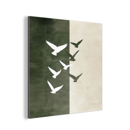 aluminium wit - Japandi - Vogel - Groen