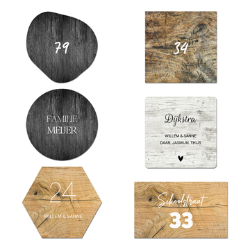 Naambord hout