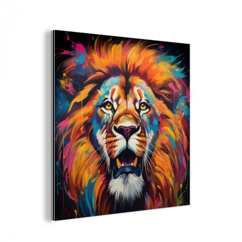 aluminium wit - Leeuw - Graffiti - Dieren - Zwart
