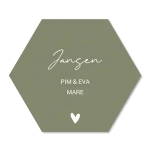 Naambord effen kleur