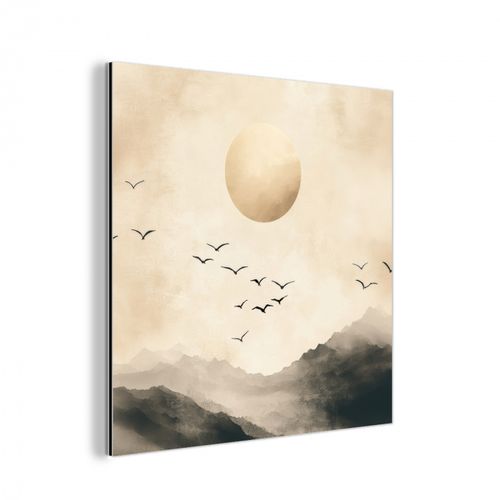 aluminium wit - Landschap - Japandi - vogel