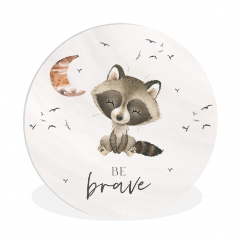 Muurcirkel - Waterverf - Be brave - Quotes - Kinderen - Jongens - Meisjes