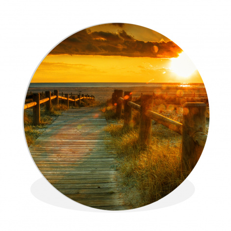 Muurcirkel - Zon - Strand - Duin - Horizon - Gras - Pad - Oranje