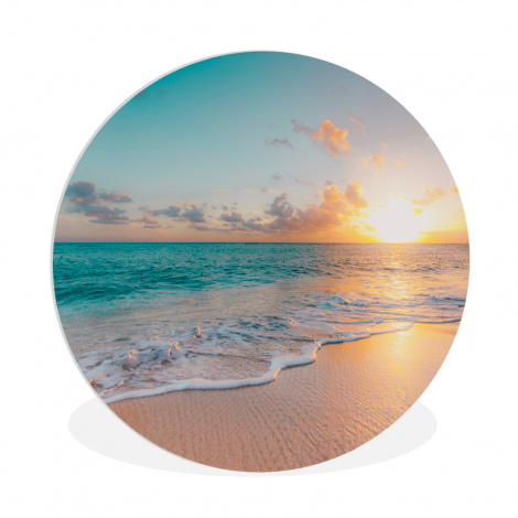 Muurcirkel - Zonsondergang - Strand - Zee - Zomer - Blauw
