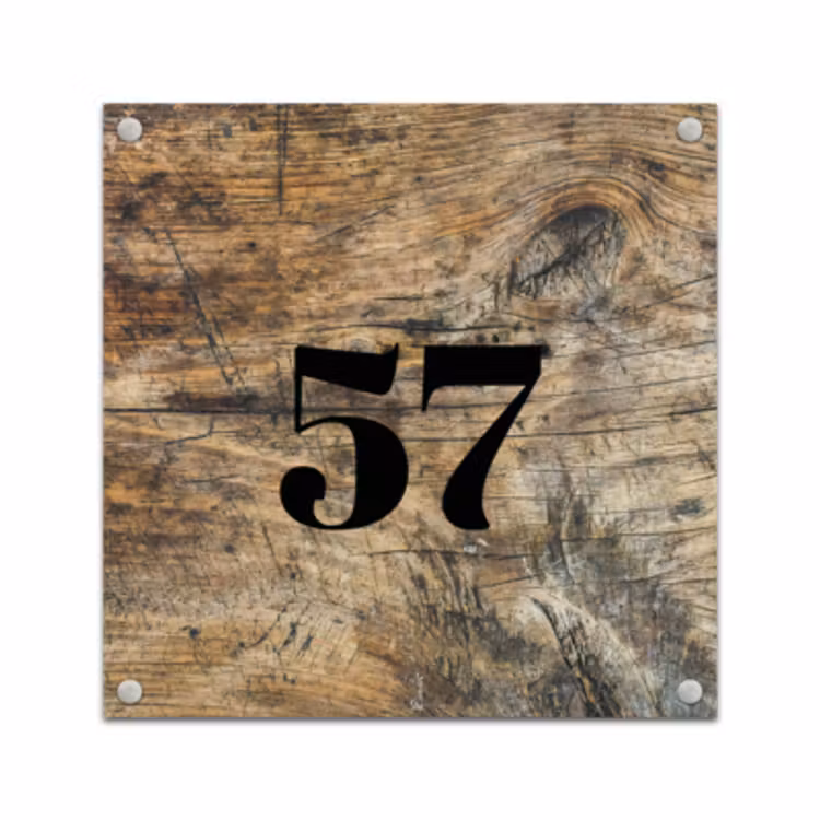 Naambord hout — 1