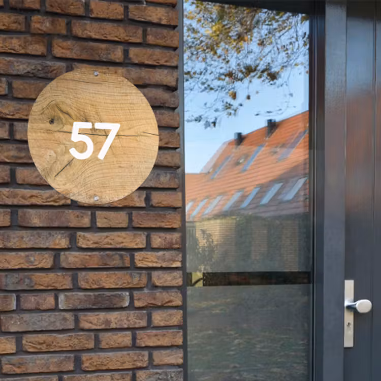 Naambord hout — 2
