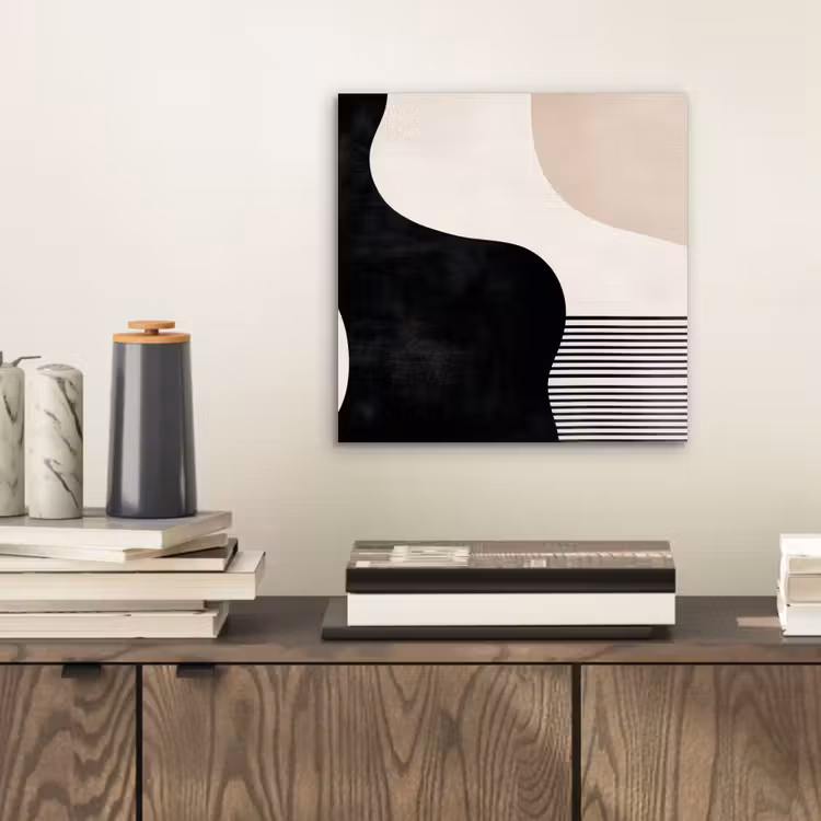 Aluminium schilderij - Abstract - Japandi - Beige - Modern — 2