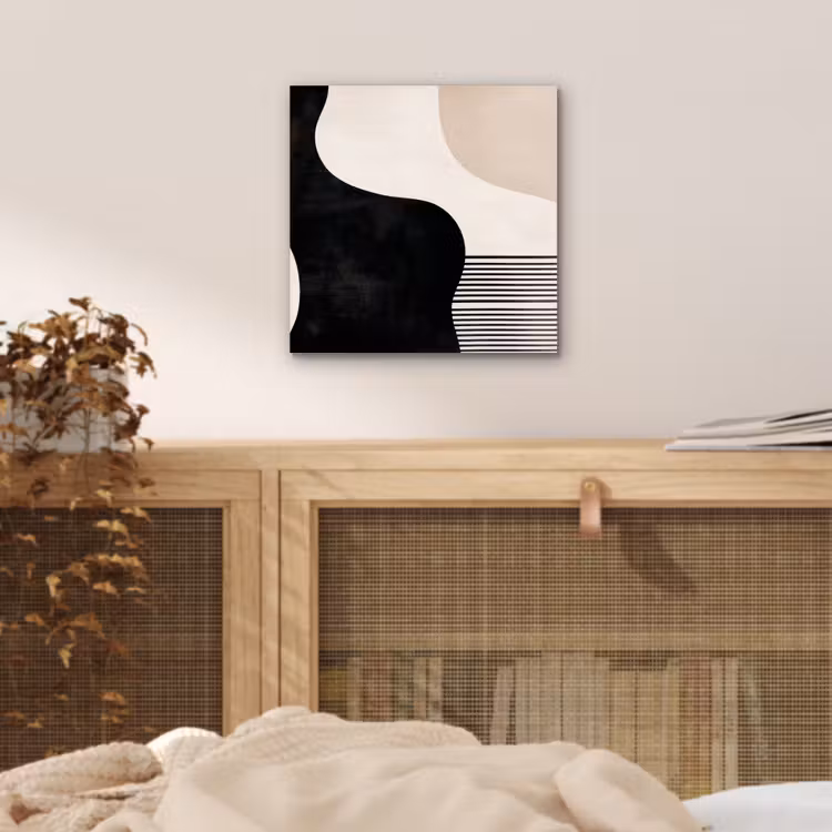 Aluminium schilderij - Abstract - Japandi - Beige - Modern — 5