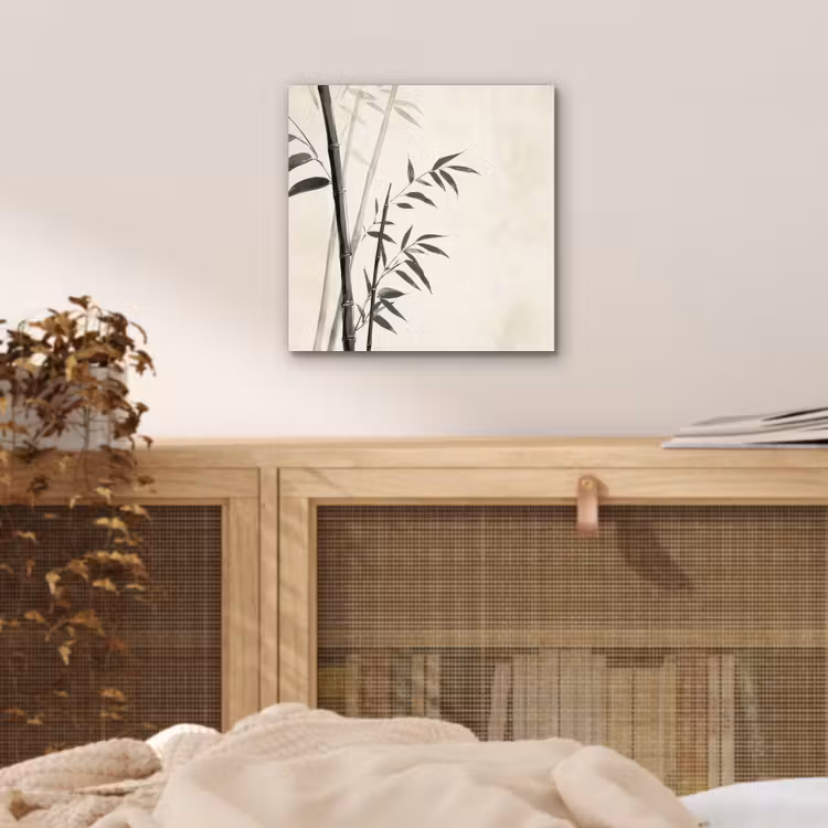 Aluminium schilderij - Japandi - Bamboe - Beige — 5