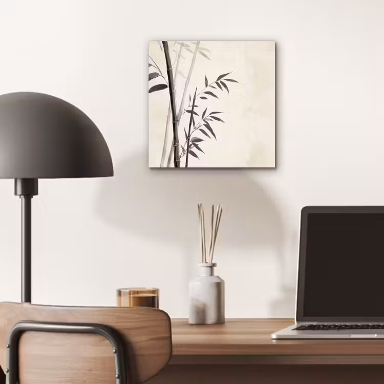 Aluminium schilderij - Japandi - Bamboe - Beige — 7