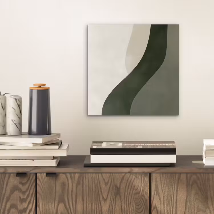Aluminium schilderij - Japandi - Groen - Abstract - Modern — 2