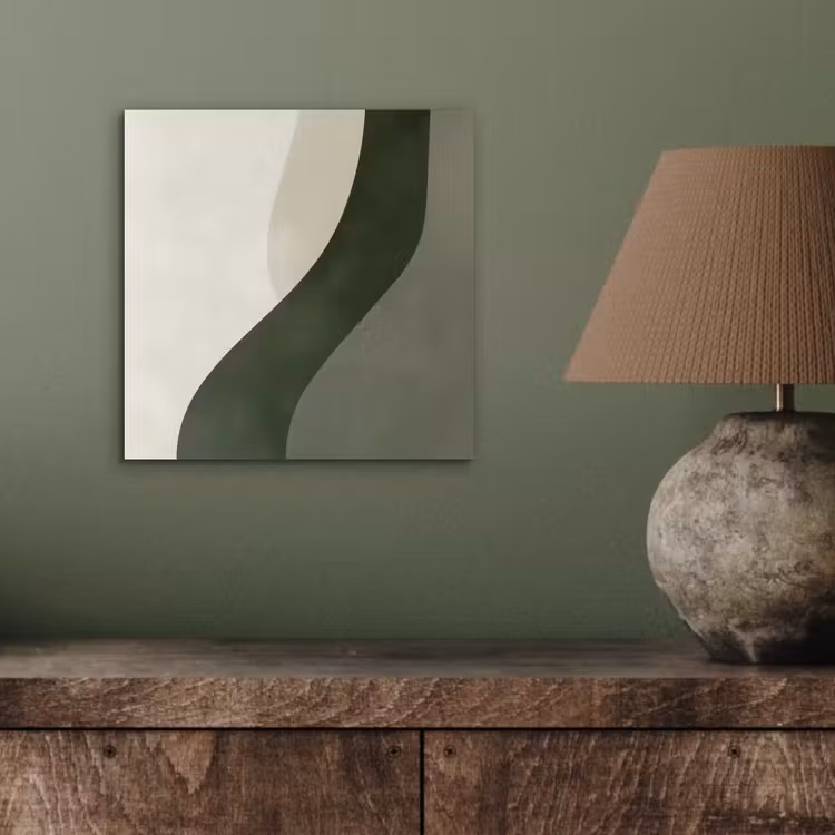 Aluminium schilderij - Japandi - Groen - Abstract - Modern — 4
