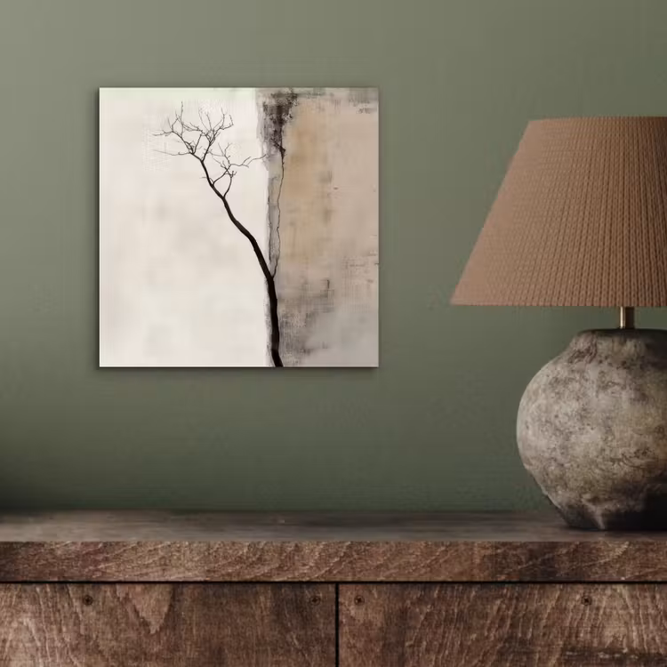 Aluminium schilderij - Wabi sabi - Plant - Beige — 4