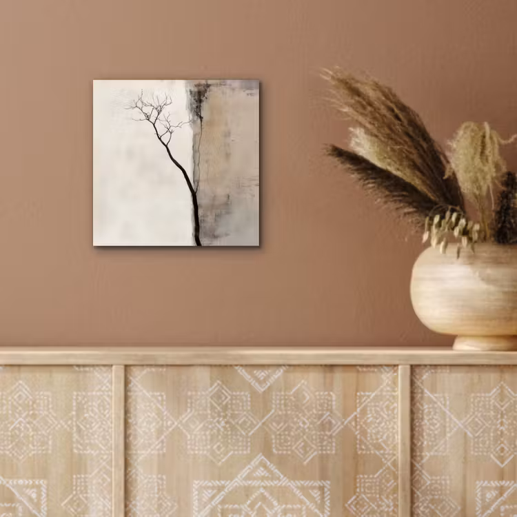 Aluminium schilderij - Wabi sabi - Plant - Beige — 6