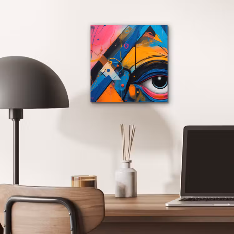 Aluminium schilderij - Graffiti - Kleuren - Oog - Kunst — 7