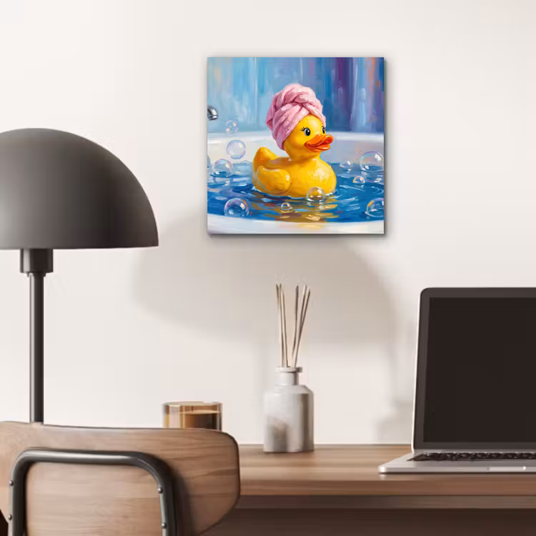 Aluminium schilderij - Creatief - Badeend - Kleurrijk — 7