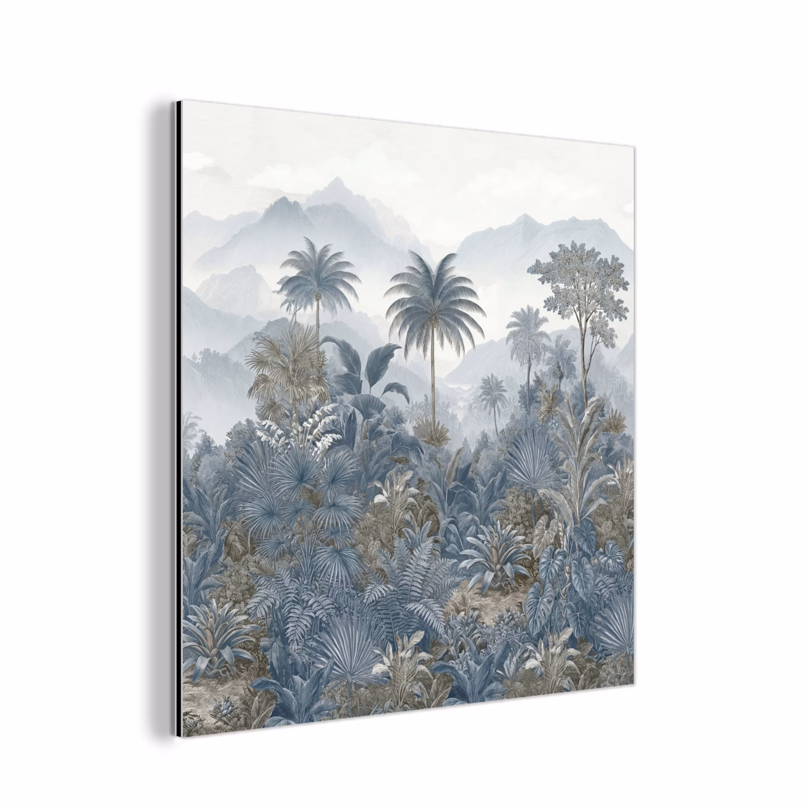 Aluminium schilderij - Jungle - Landschap - Blauw — 1