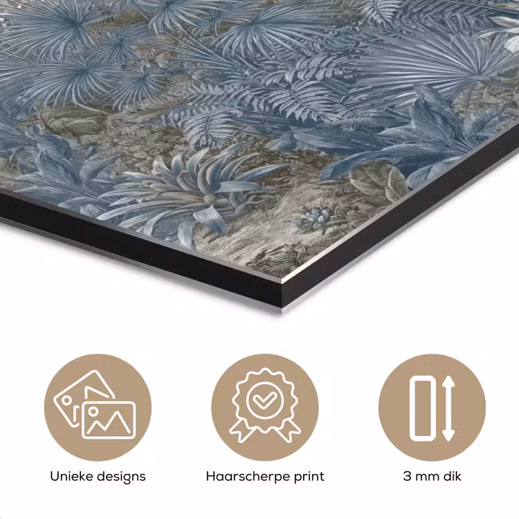 Aluminium schilderij - Jungle - Landschap - Blauw — 3
