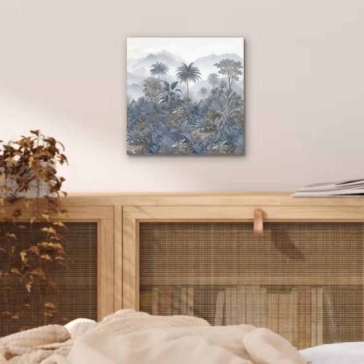 Aluminium schilderij - Jungle - Landschap - Blauw — 5