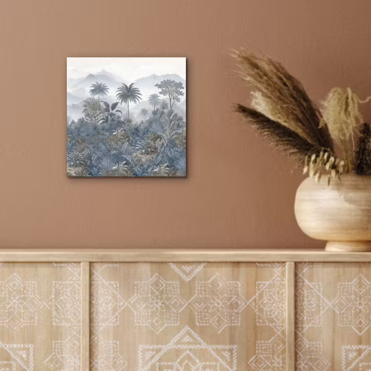 Aluminium schilderij - Jungle - Landschap - Blauw — 6