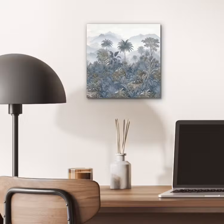 Aluminium schilderij - Jungle - Landschap - Blauw — 7