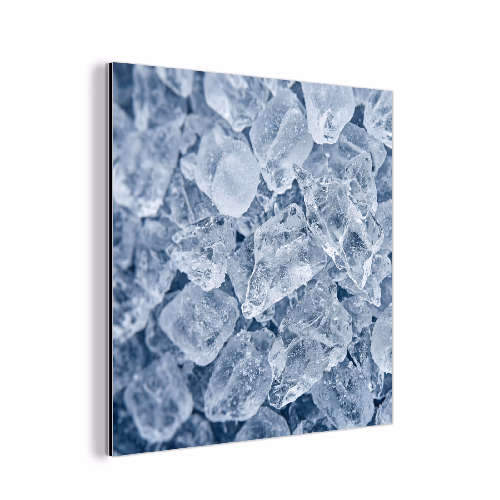 Aluminium schilderij - Ijsblokjes - Water - Blauw — 1