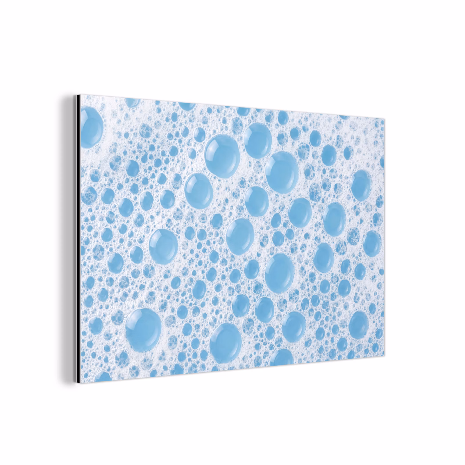 Aluminium schilderij - Schuim - Bubbels - Blauw — 1