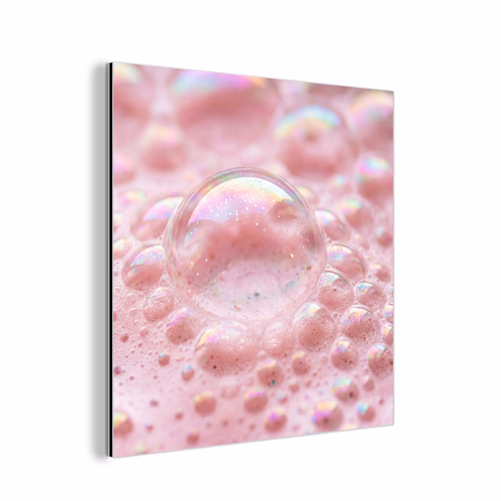 Aluminium schilderij - Schuim - Structuur - Roze — 1