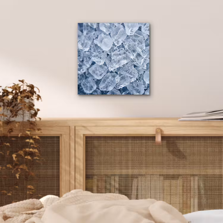 Aluminium schilderij - Ijsblokjes - Water - Blauw — 5