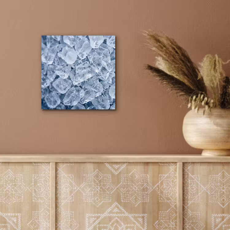 Aluminium schilderij - Ijsblokjes - Water - Blauw — 6