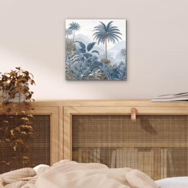 Aluminium schilderij - Jungle - Modern - Blauw - Groen — 5