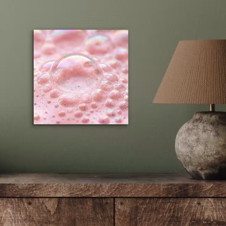 Aluminium schilderij - Schuim - Structuur - Roze — 4