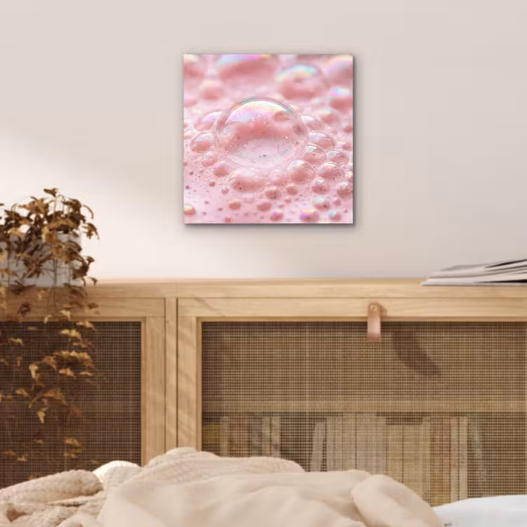 Aluminium schilderij - Schuim - Structuur - Roze — 5