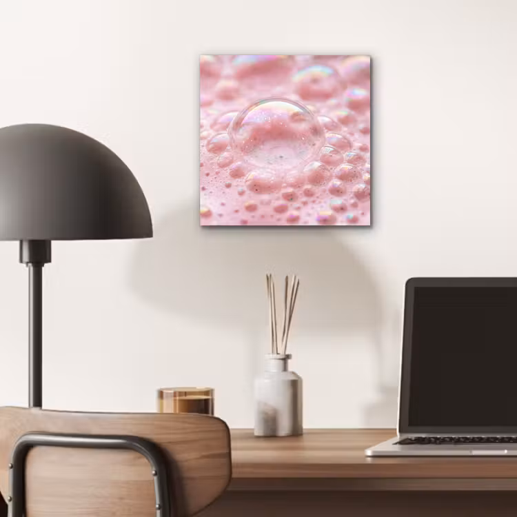 Aluminium schilderij - Schuim - Structuur - Roze — 7