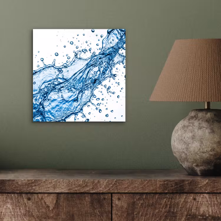 Aluminium schilderij - Spash - Water - Blauw — 4