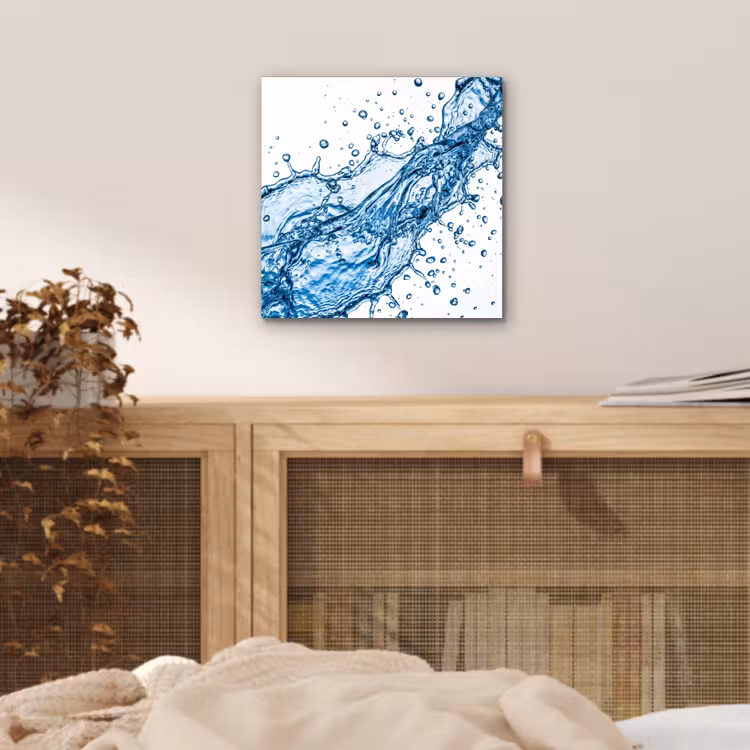 Aluminium schilderij - Spash - Water - Blauw — 5