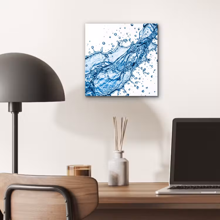 Aluminium schilderij - Spash - Water - Blauw — 7