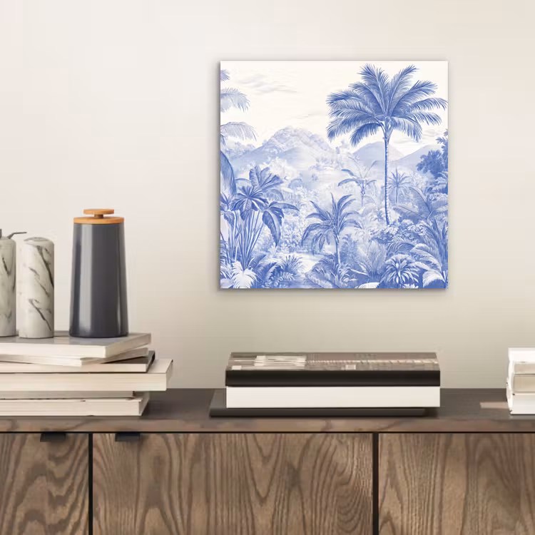 Aluminium schilderij - Tropisch - Jungle - Blauw — 2