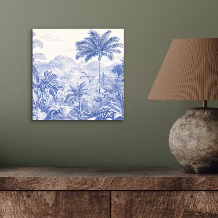 Aluminium schilderij - Tropisch - Jungle - Blauw — 4